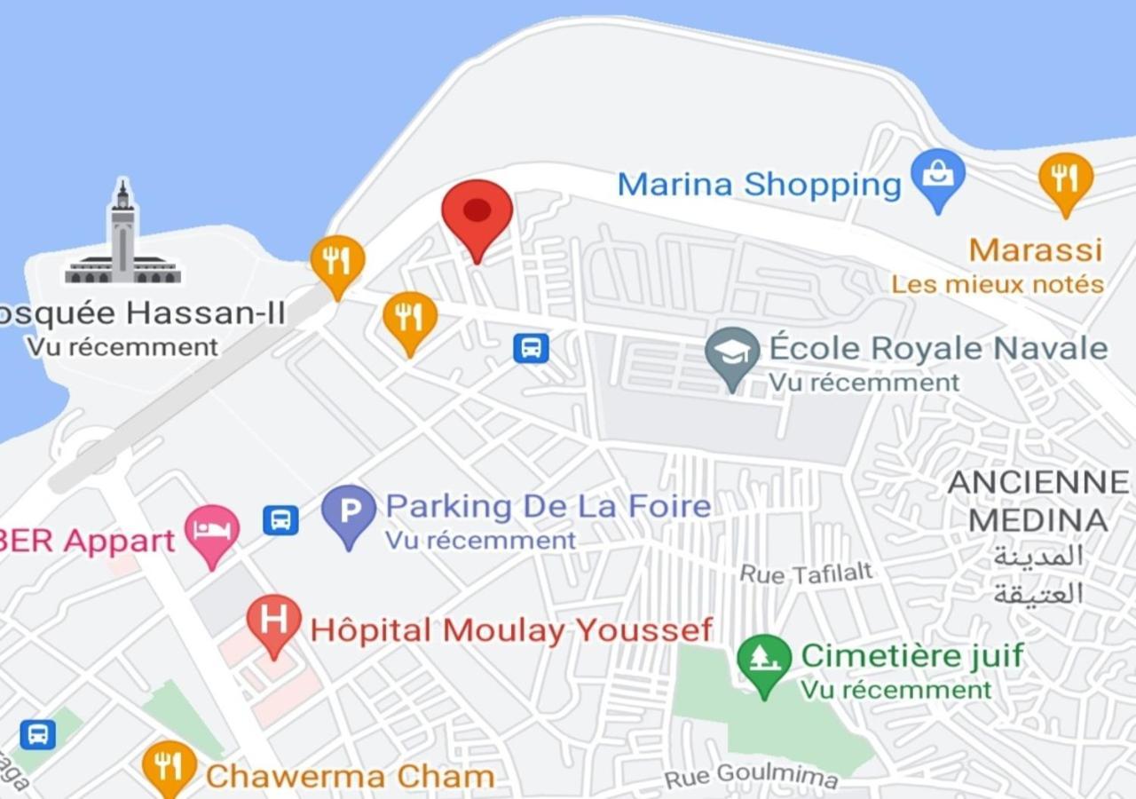 Modern Apartment Opposite The Hassan2 Mosque, Very Well Equipped And Stylish, 85 M2 With Gym And Direct Sea View With Underground Garage , Prohibits Unmarried Couples Of Arab Origin Kazablanka Dış mekan fotoğraf